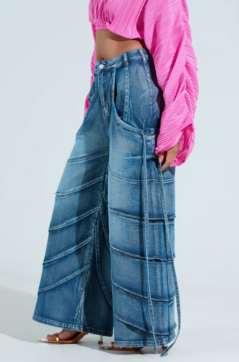 RIDE THE WAVE WIDE LEG DENIM JEANS - Image 3
