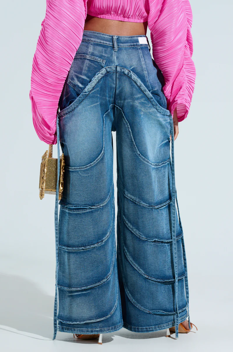 RIDE THE WAVE WIDE LEG DENIM JEANS - Image 4