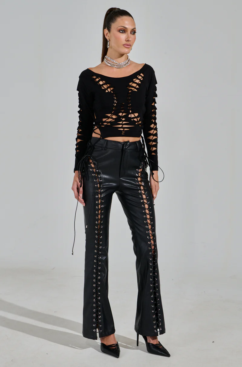 RIP ME OUT DISTRESSED LONG SLEEVE TOP - Image 5