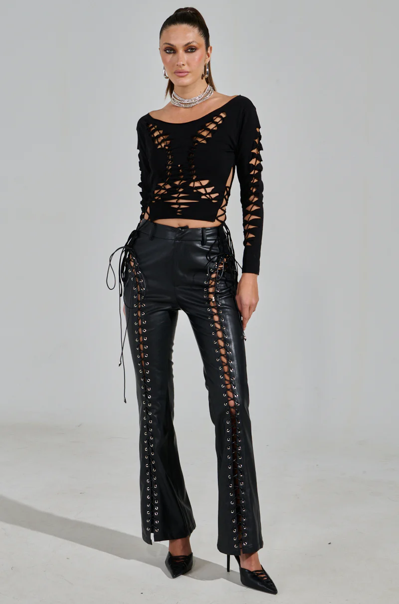 RIP ME OUT DISTRESSED LONG SLEEVE TOP - Image 6