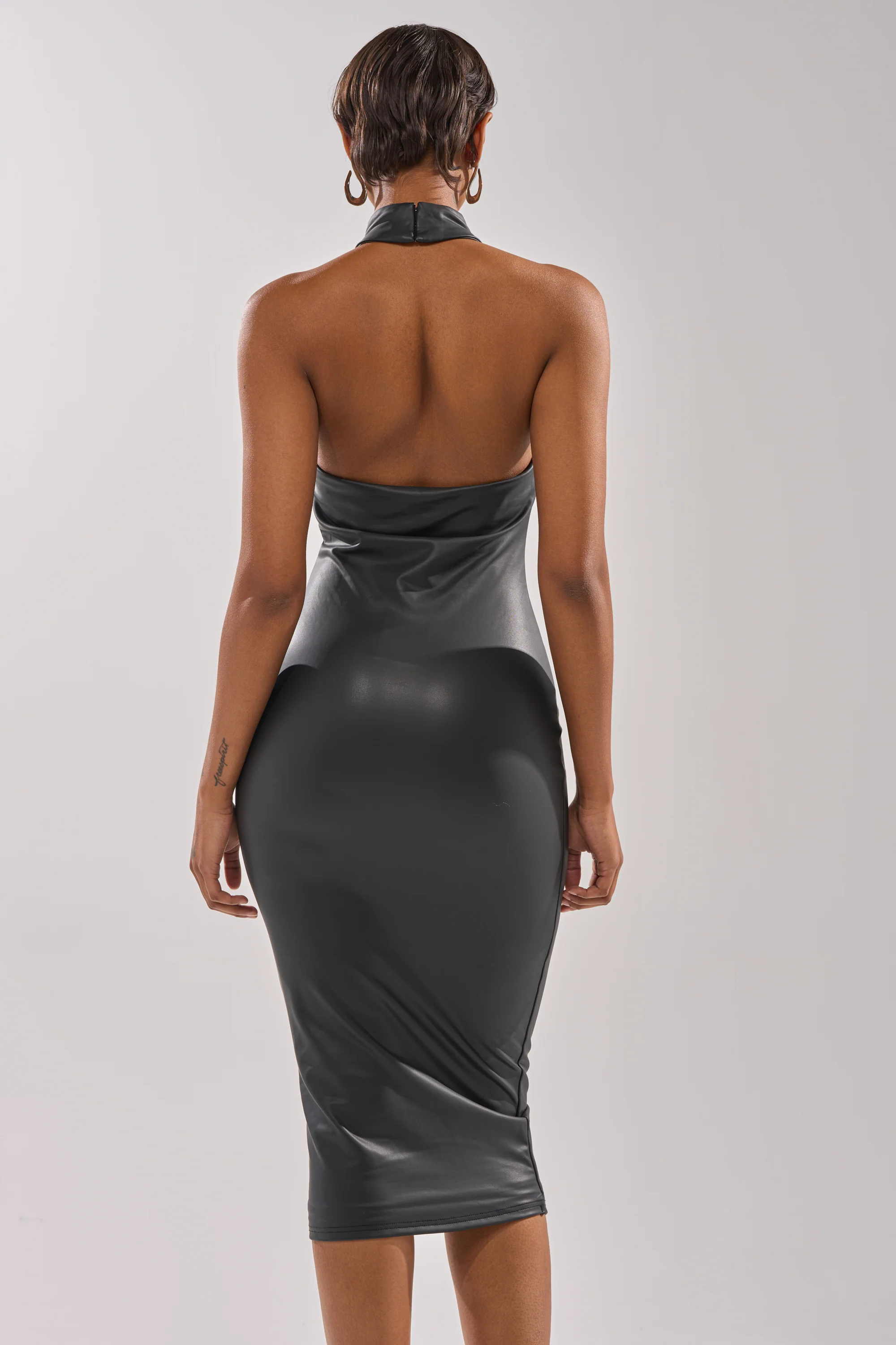 RISKY BUSINESS LEATHER MAXI DRESS - Image 5