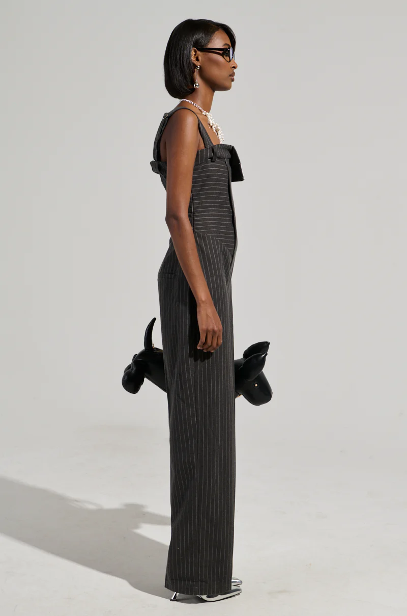 RITA PINSTRIPE SUITED JUMPSUIT - Image 6