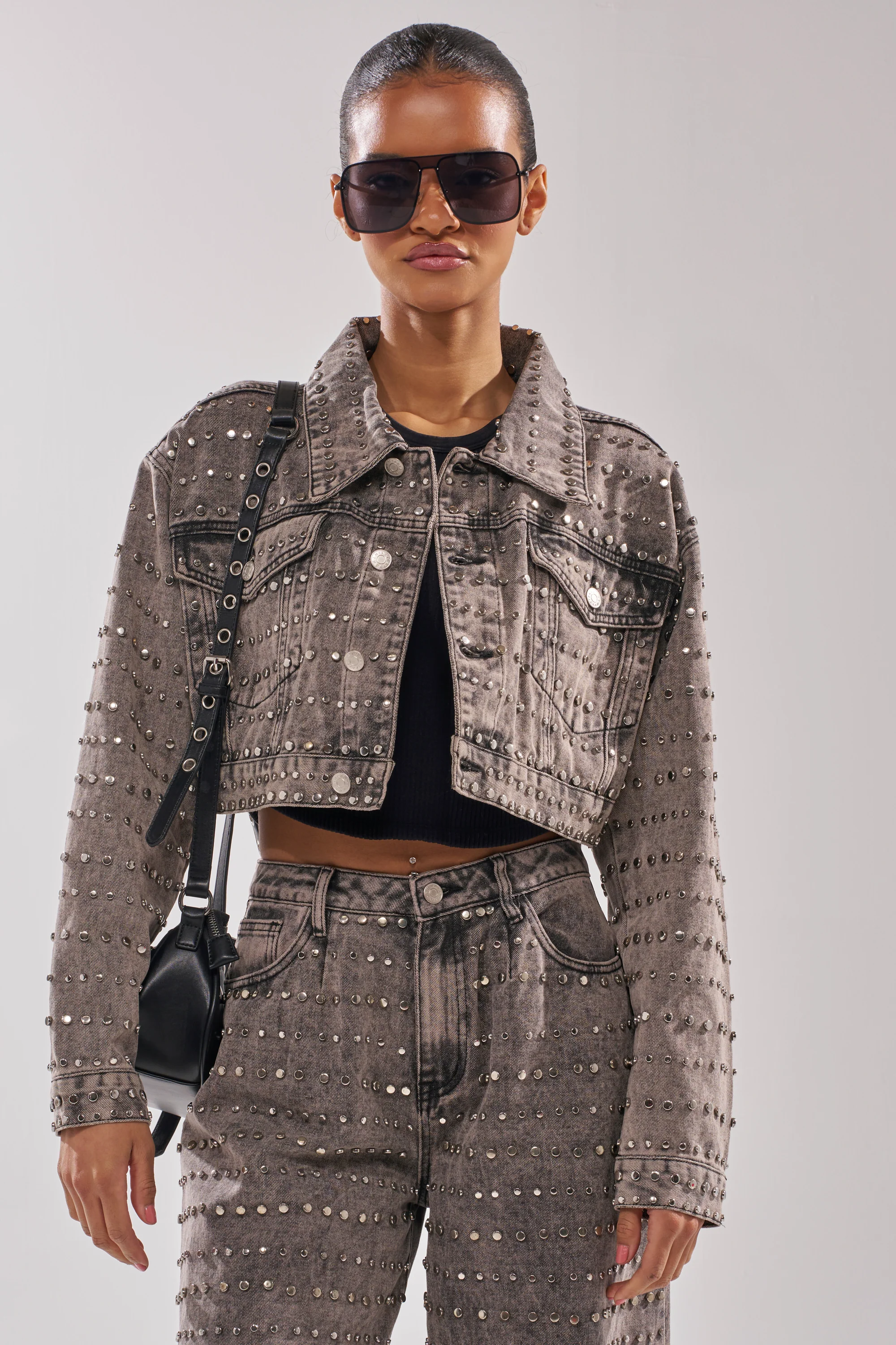 RIZZO STUDDED DENIM JACKET