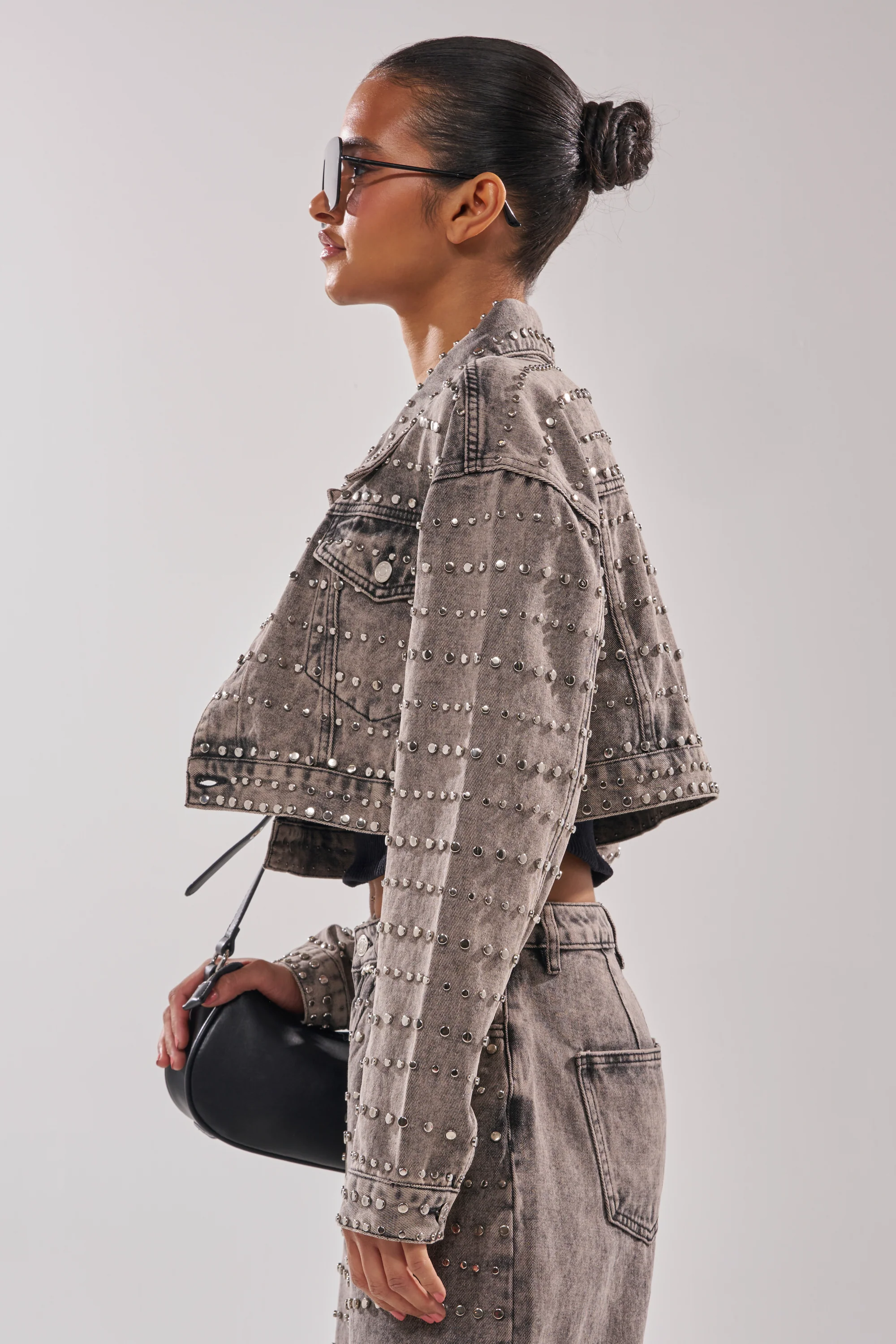 RIZZO STUDDED DENIM JACKET - Image 3