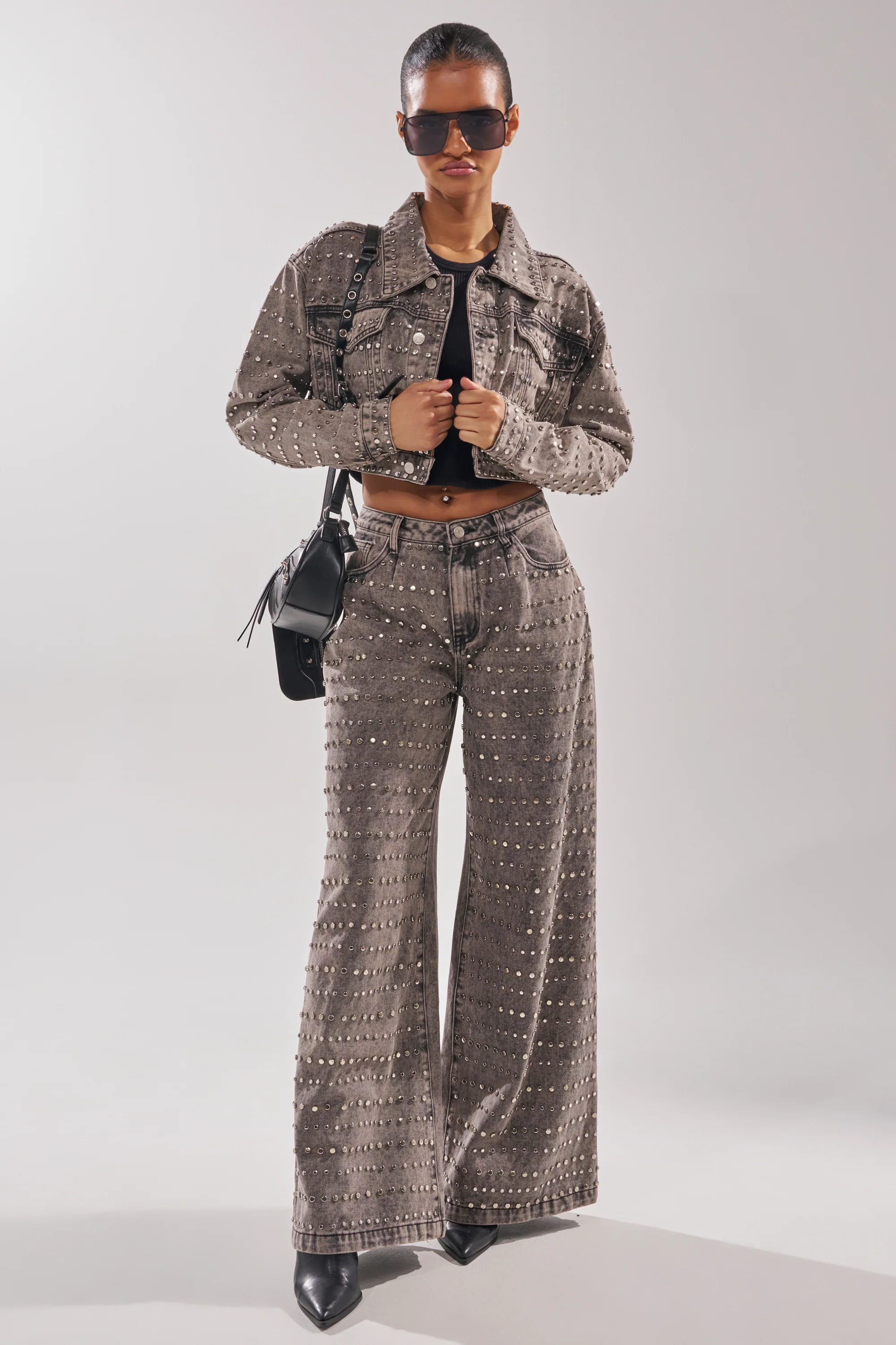 RIZZO STUDDED DENIM JACKET - Image 7