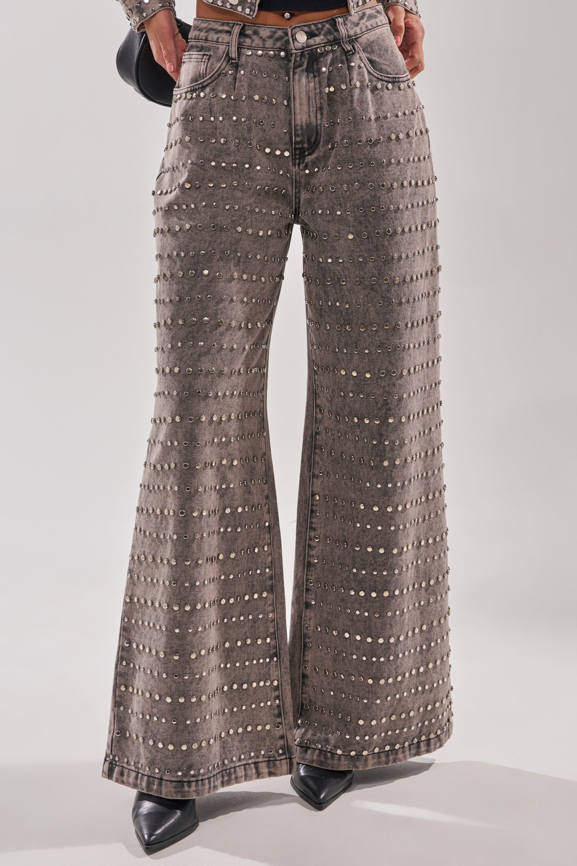 RIZZO STUDDED WIDE LEG DENIM - Image 2