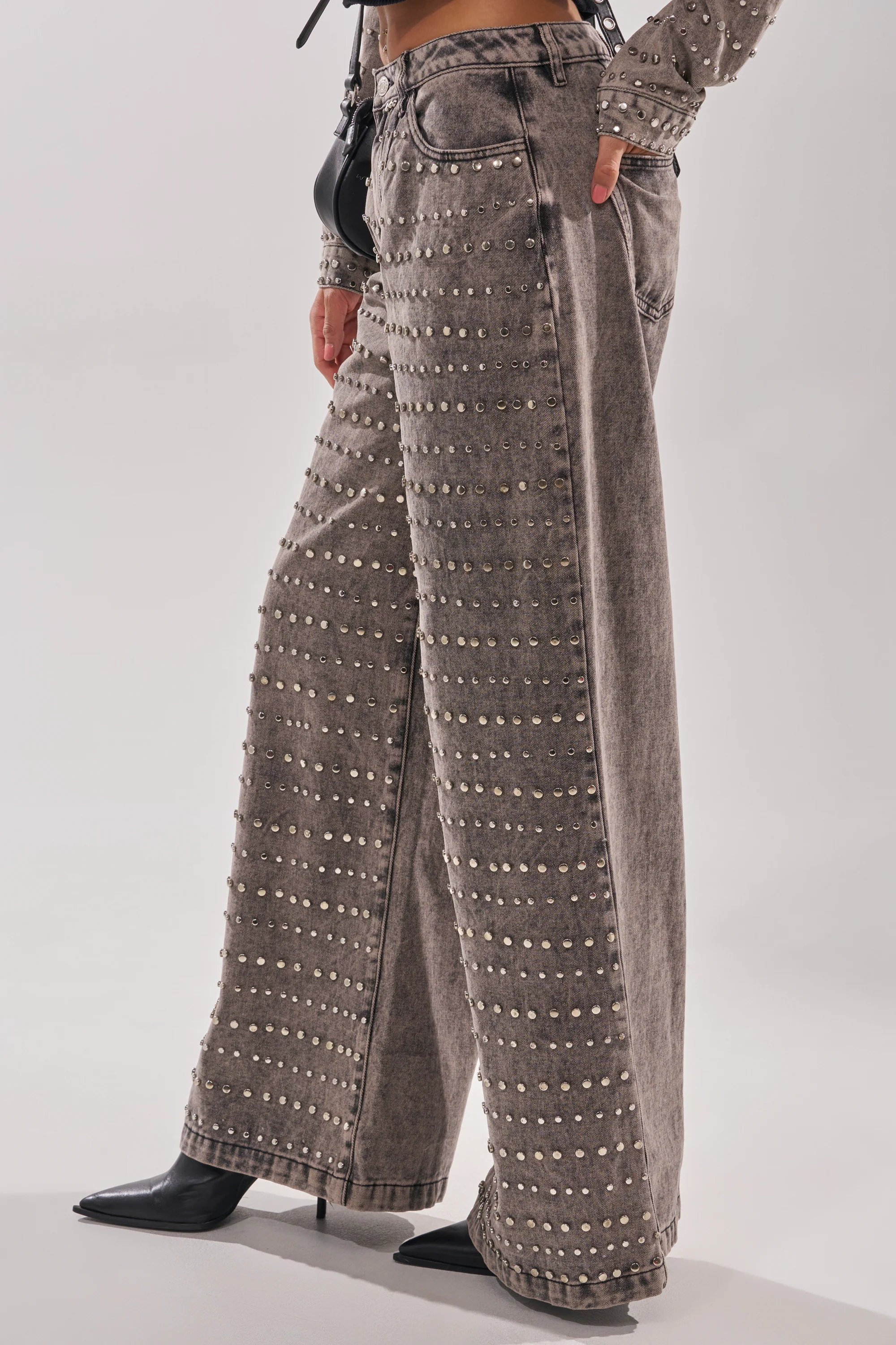 RIZZO STUDDED WIDE LEG DENIM - Image 4