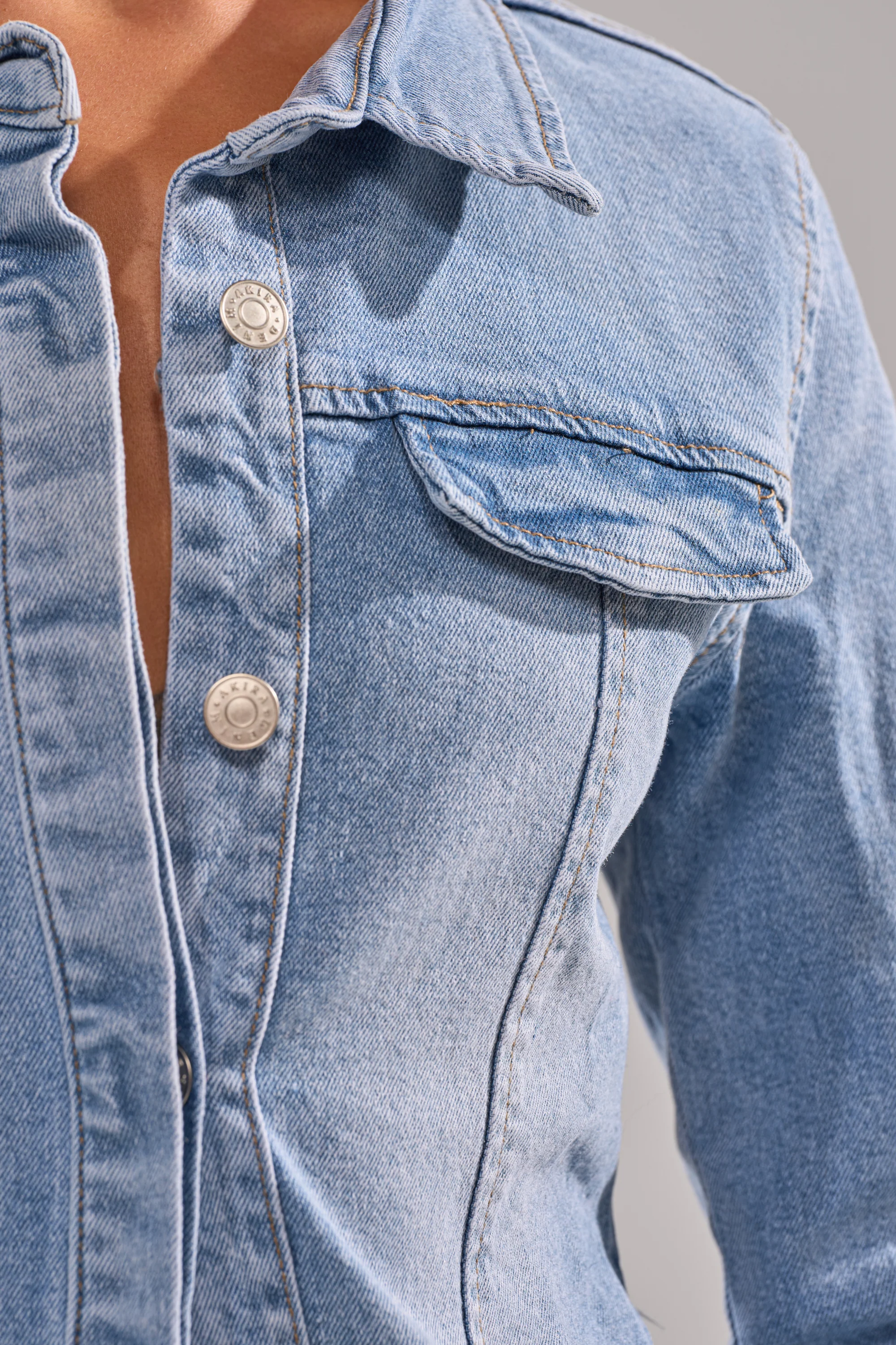 ROCK MY WORLD DENIM BUTTON DOWN - Image 10