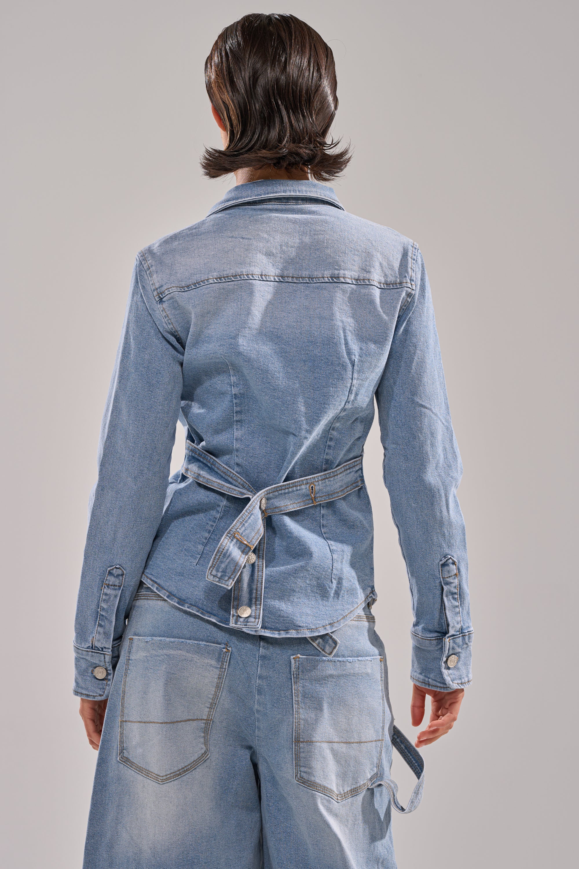 ROCK MY WORLD DENIM BUTTON DOWN - Image 7