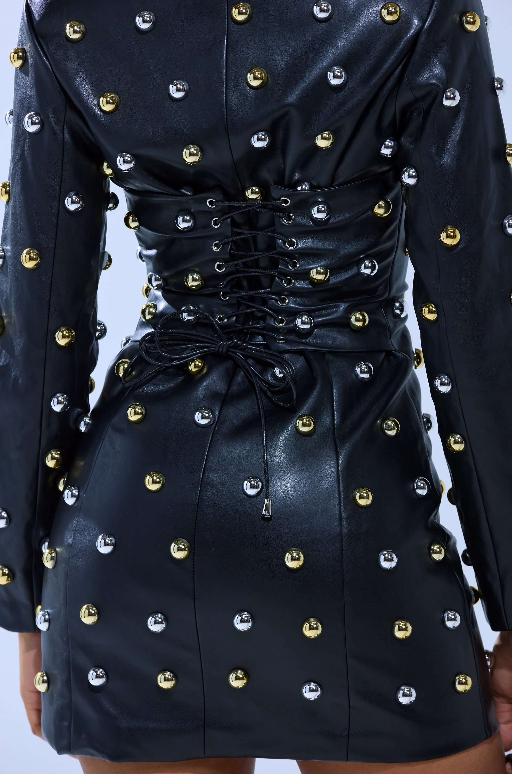 ROCK WITH IT PU BLAZER DRESS WITH HARDWARE - Image 8