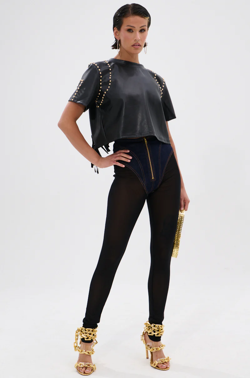 ROCKSTAR STUDDED FRINGE TOP - Image 7