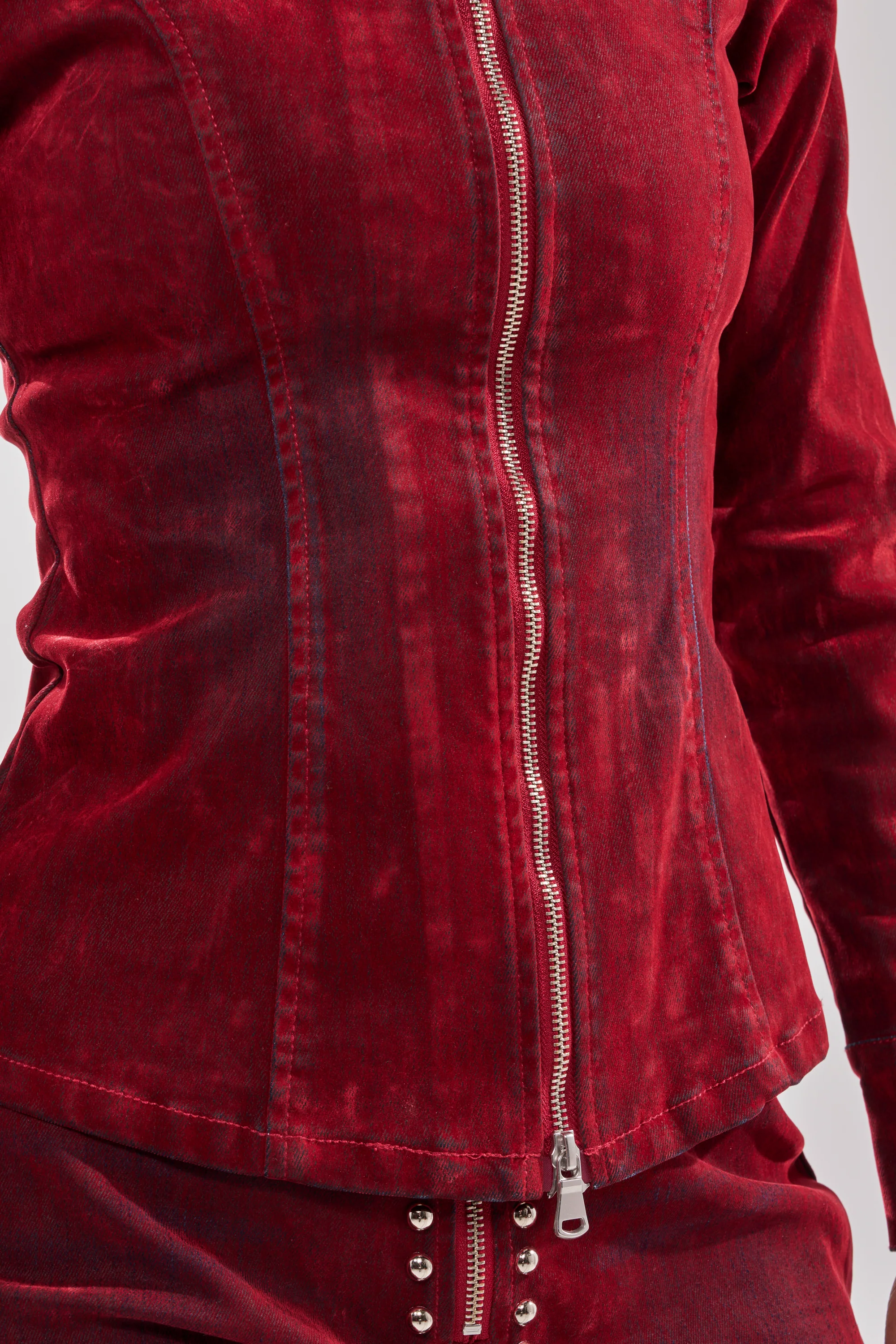 RODEO VIBES VELVET DENIM ZIP UP - Image 11