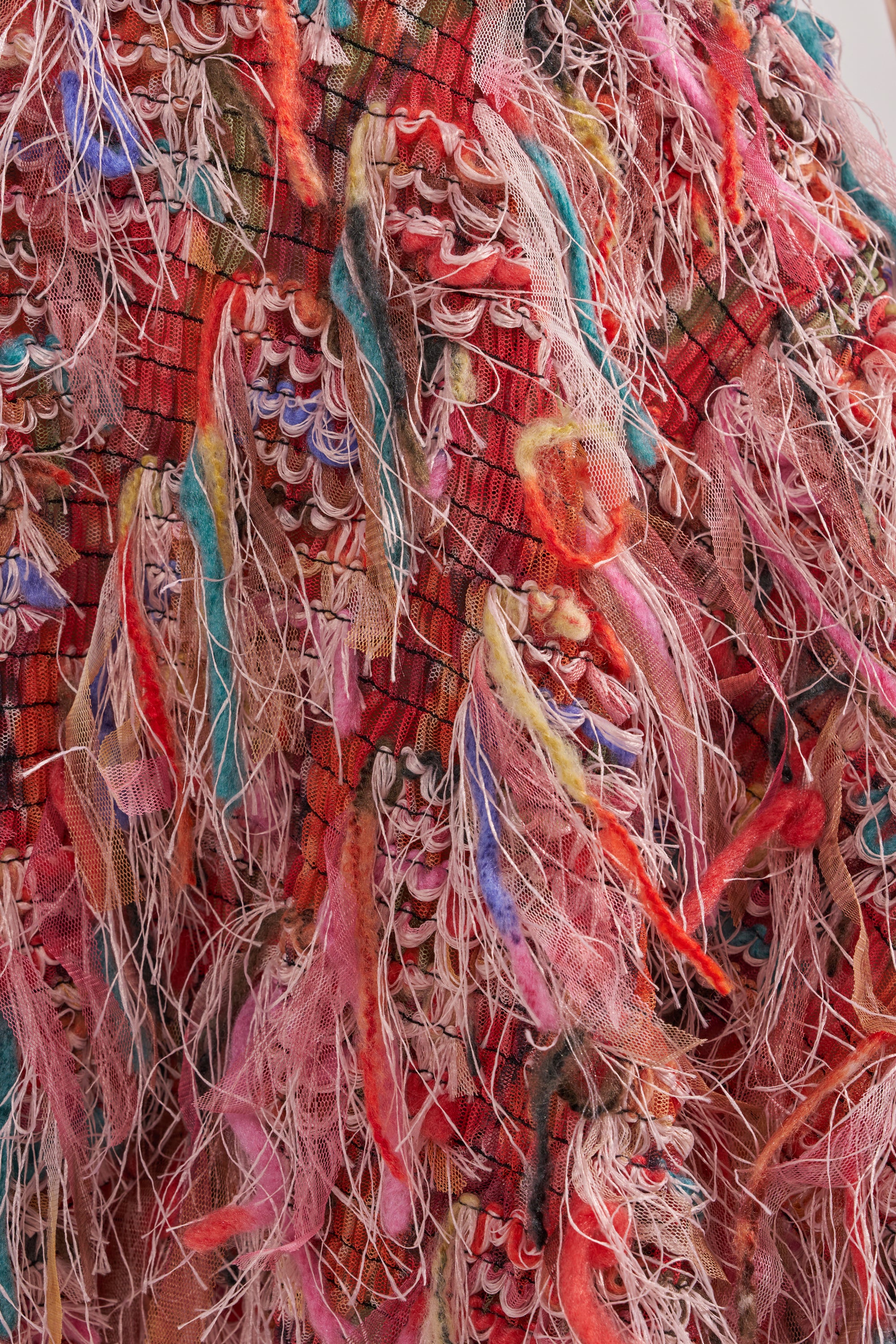 ROMY FRINGE MESH MINI DRESS IN PINK - Image 13