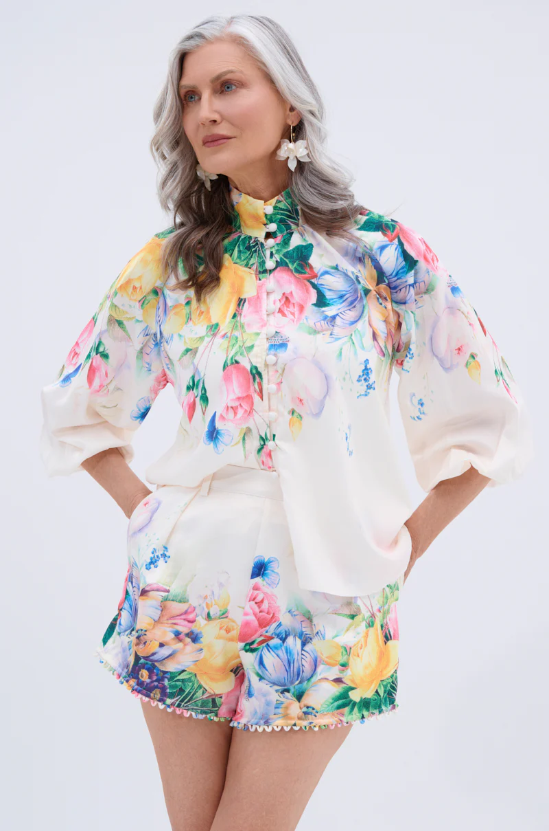 ROSE FLORAL BUTTON DOWN - Image 2