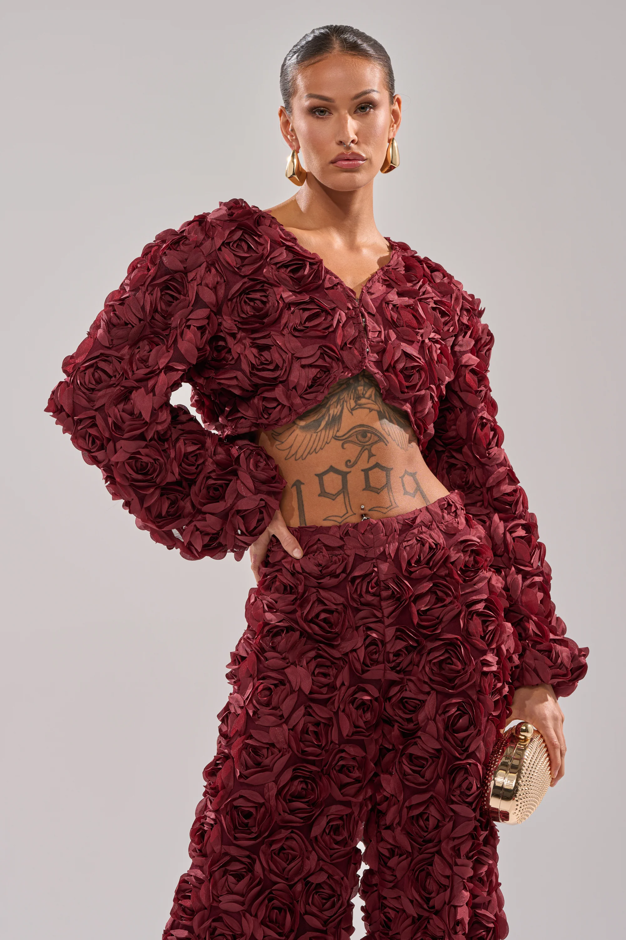 ROSE PETALS FLORAL SHRUG - Image 2