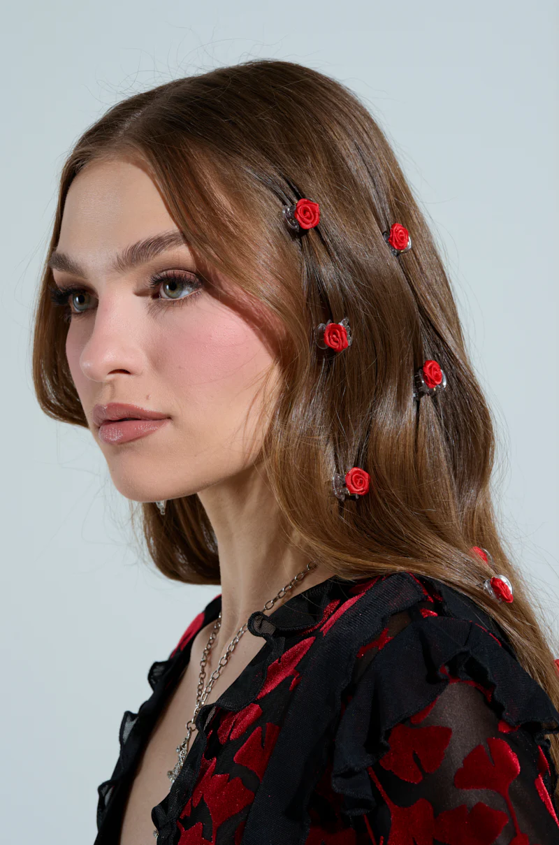 ROSES ARE RED HAIR CLIP PACK - Image 2
