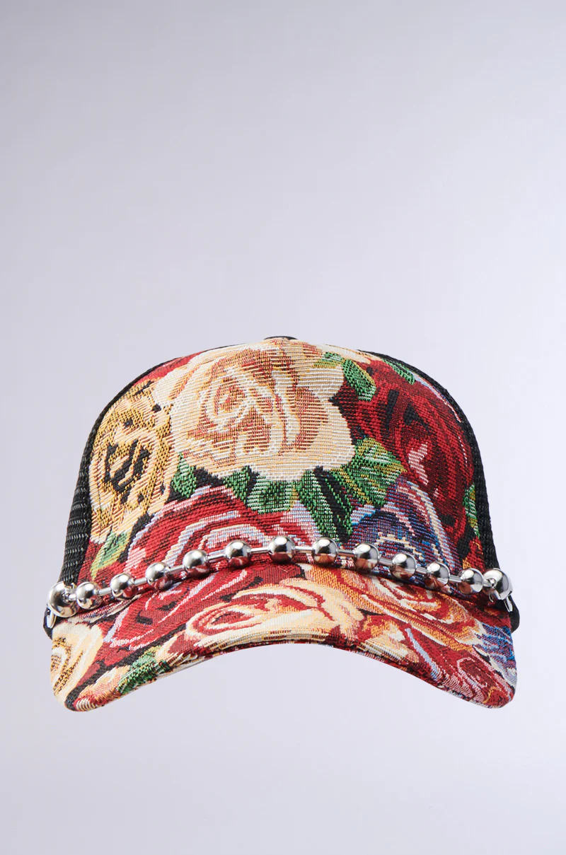 ROSES ARE RED TAPESTRY HAT - Image 4
