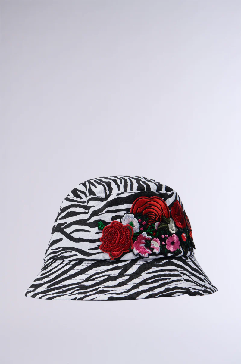 ROSES ARE RED ZEBRA BUCKET HAT - Image 3