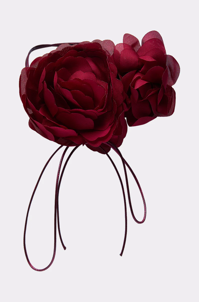 ROSEY FLORAL CHOKER NECKLACE - Image 3