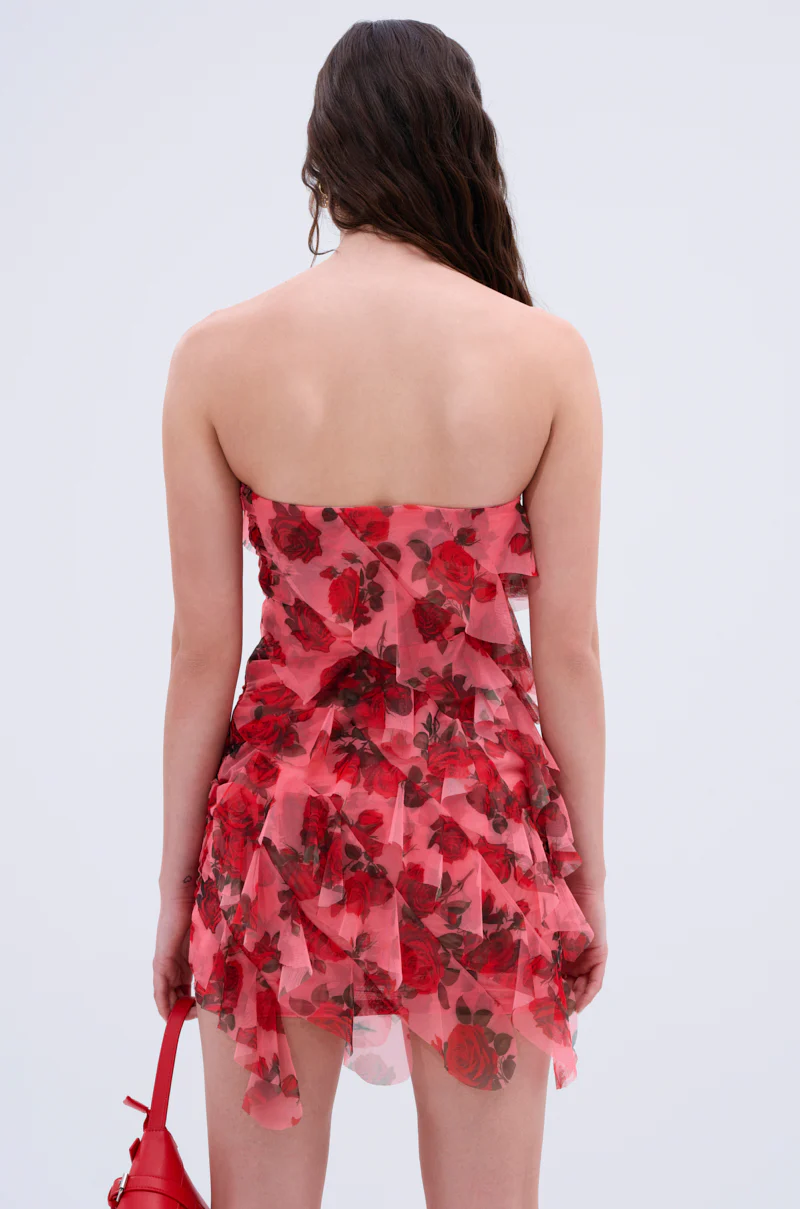 ROSIE RUFFLE PRINTED MINI DRESS - Image 5