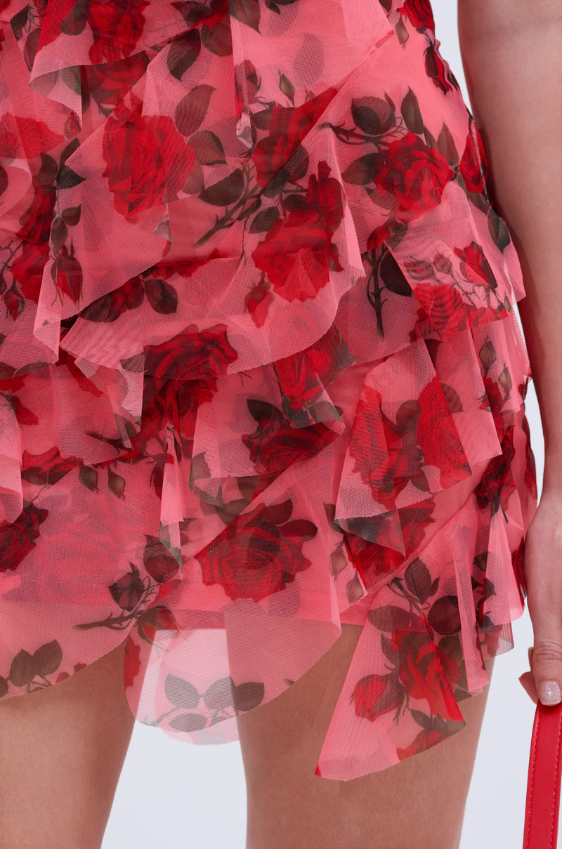 ROSIE RUFFLE PRINTED MINI DRESS - Image 8