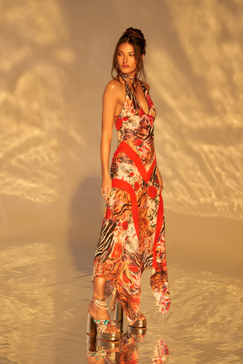 ROTTEN RIGHT TO THE CORE PRINTED MIDI DRESS - Image 2