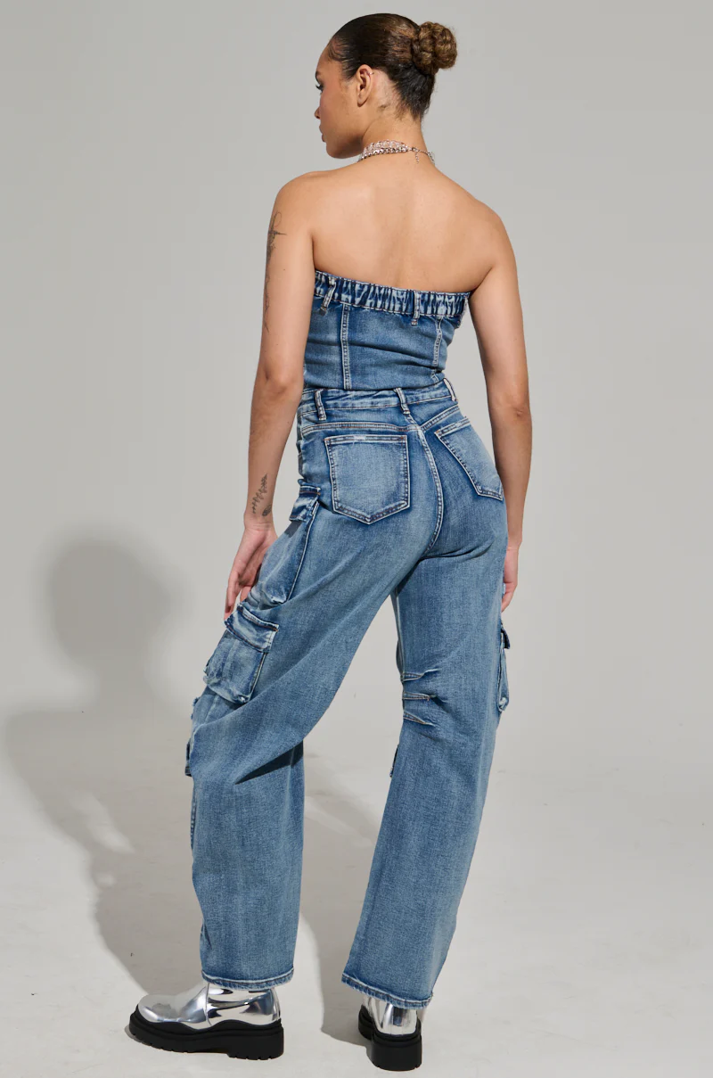 ROUND IT UP DENIM JUMPSUIT - Image 5