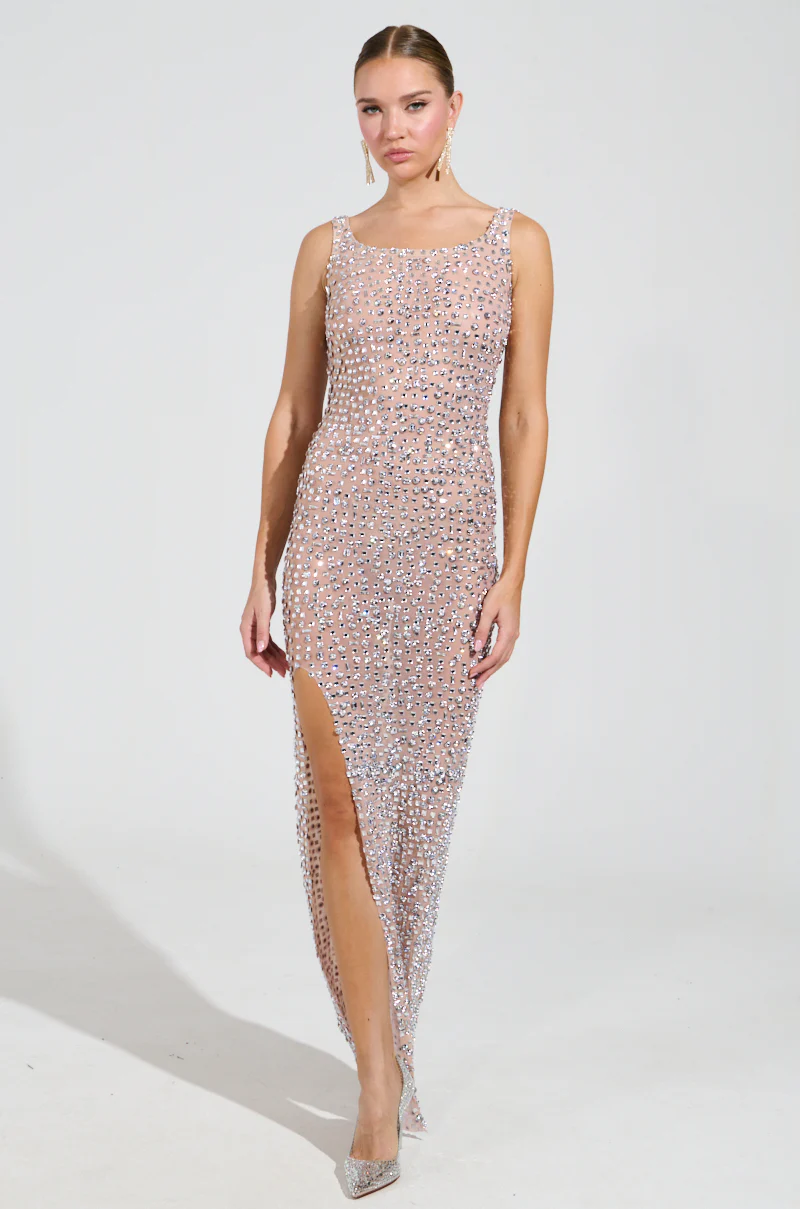 ROXANNE RHINESTONE STUDDED MAXI DRESS - Image 2