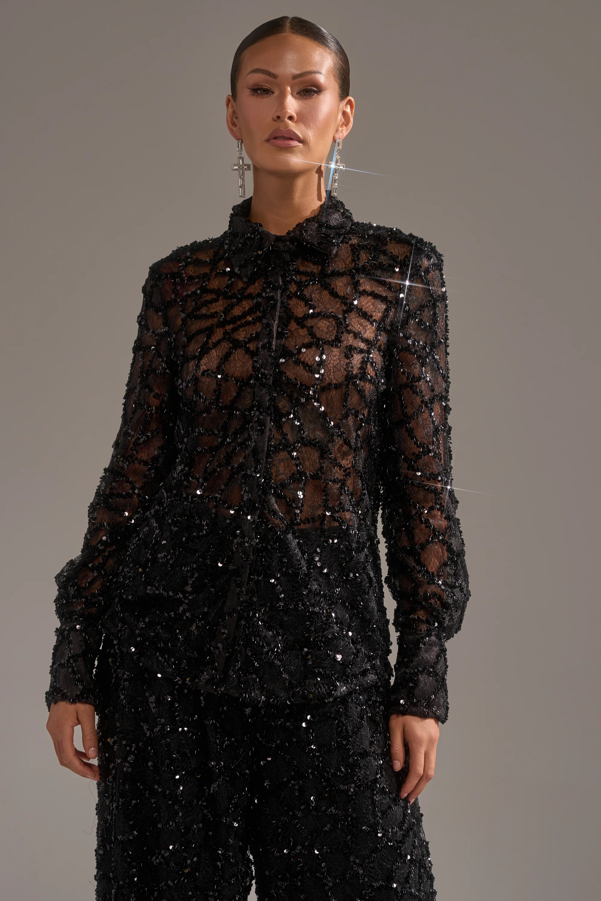 ROXY SEQUIN BUTTON DOWN - Image 3