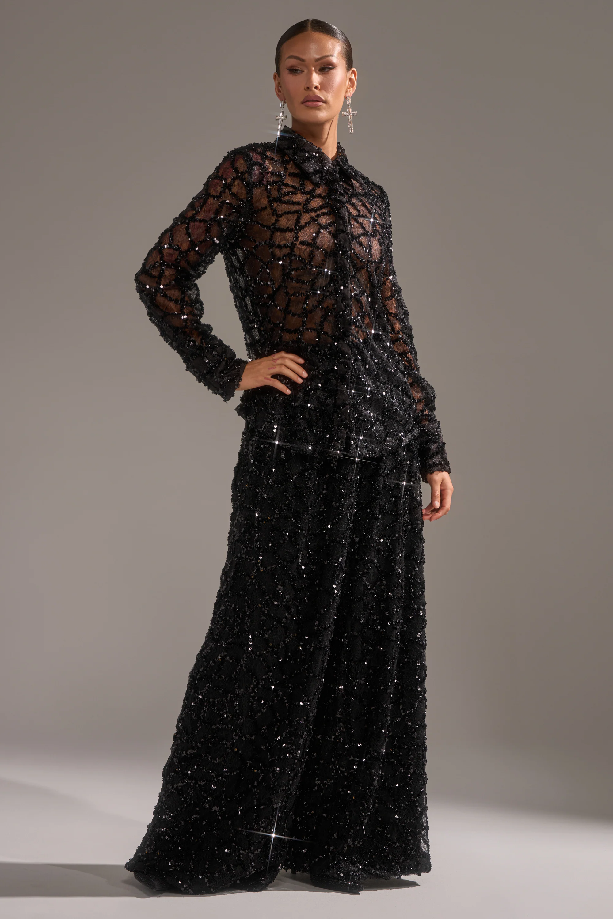 ROXY SEQUIN BUTTON DOWN - Image 6