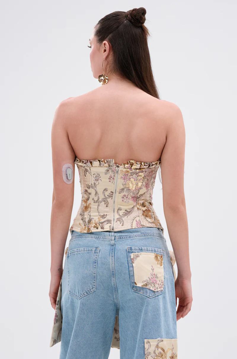 ROYAL ENERGY BROCADE CORSET TOP - Image 3