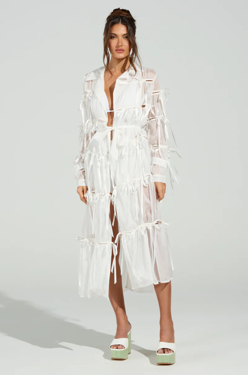 RUBY CUTOUT ORGANZA TRENCH - Image 2
