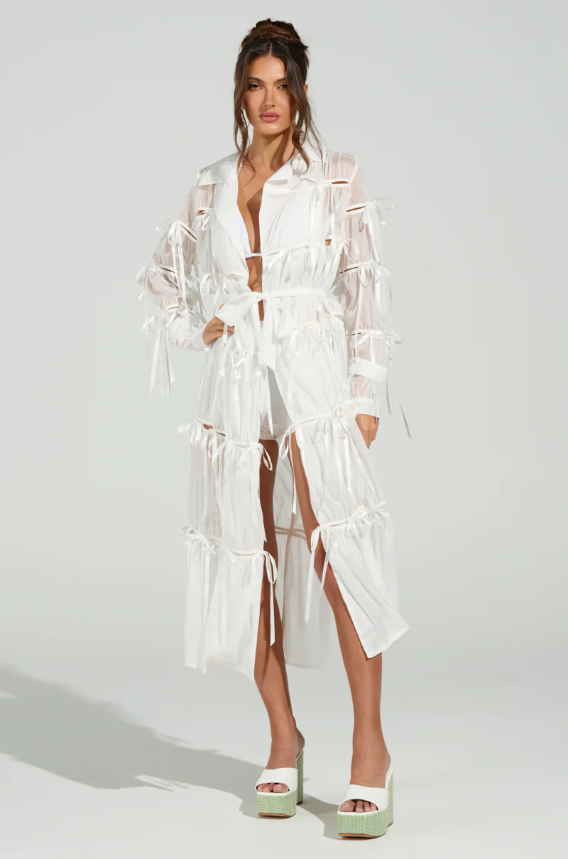 RUBY CUTOUT ORGANZA TRENCH - Image 5