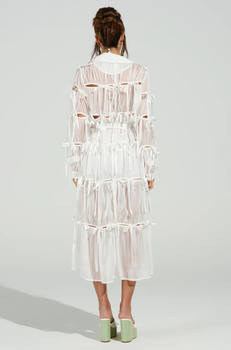 RUBY CUTOUT ORGANZA TRENCH - Image 7