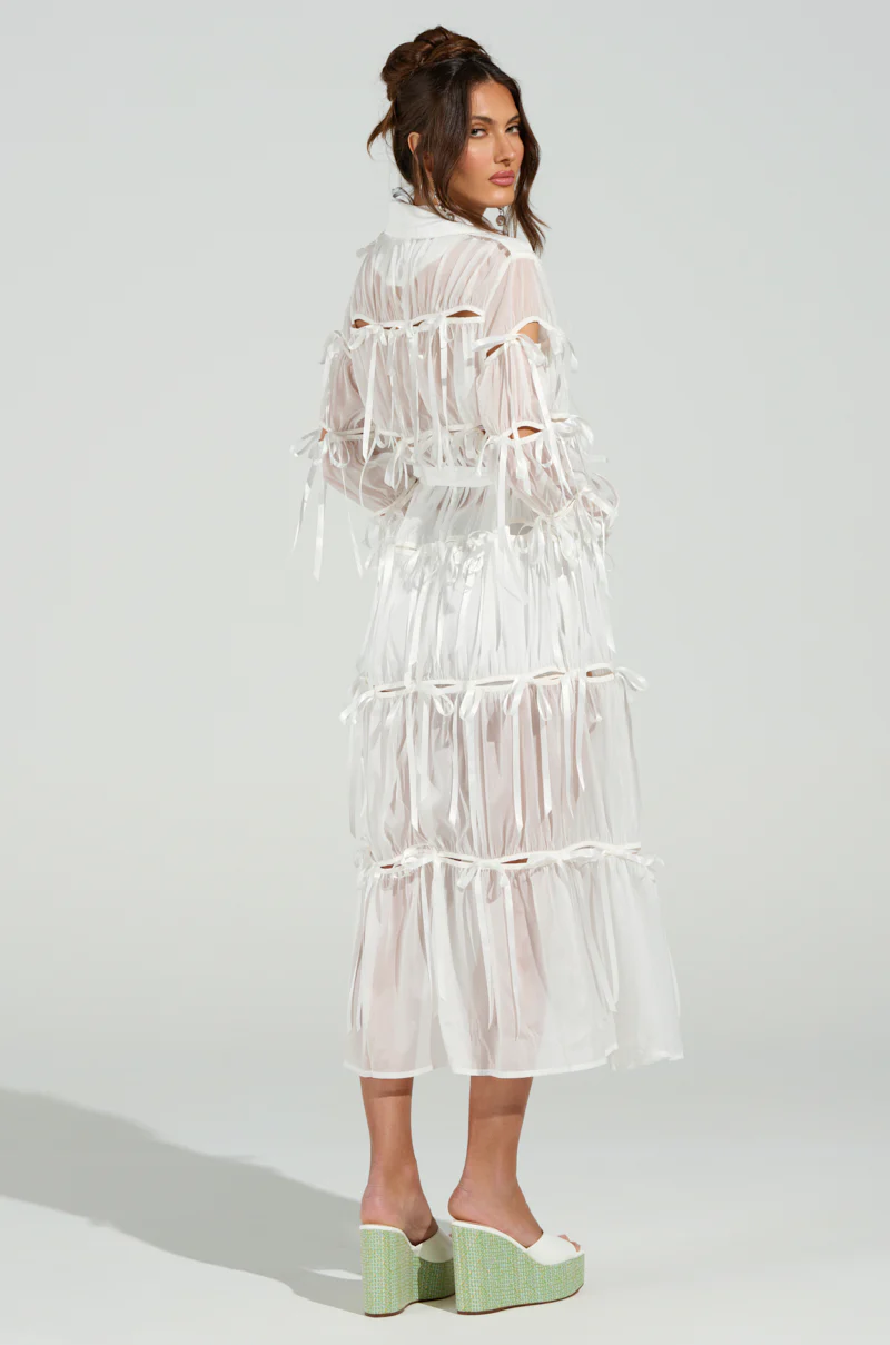 RUBY CUTOUT ORGANZA TRENCH - Image 8