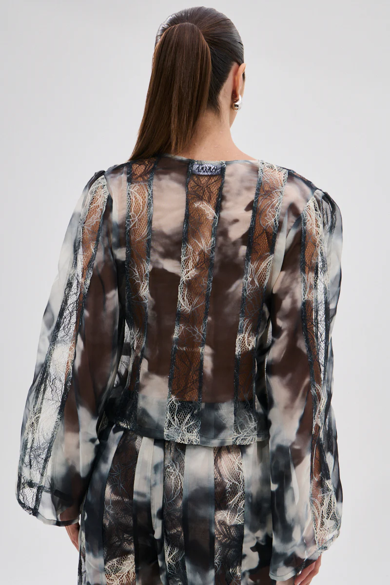 RUBY OMBRE TIE FRONT BLOUSE - Image 6