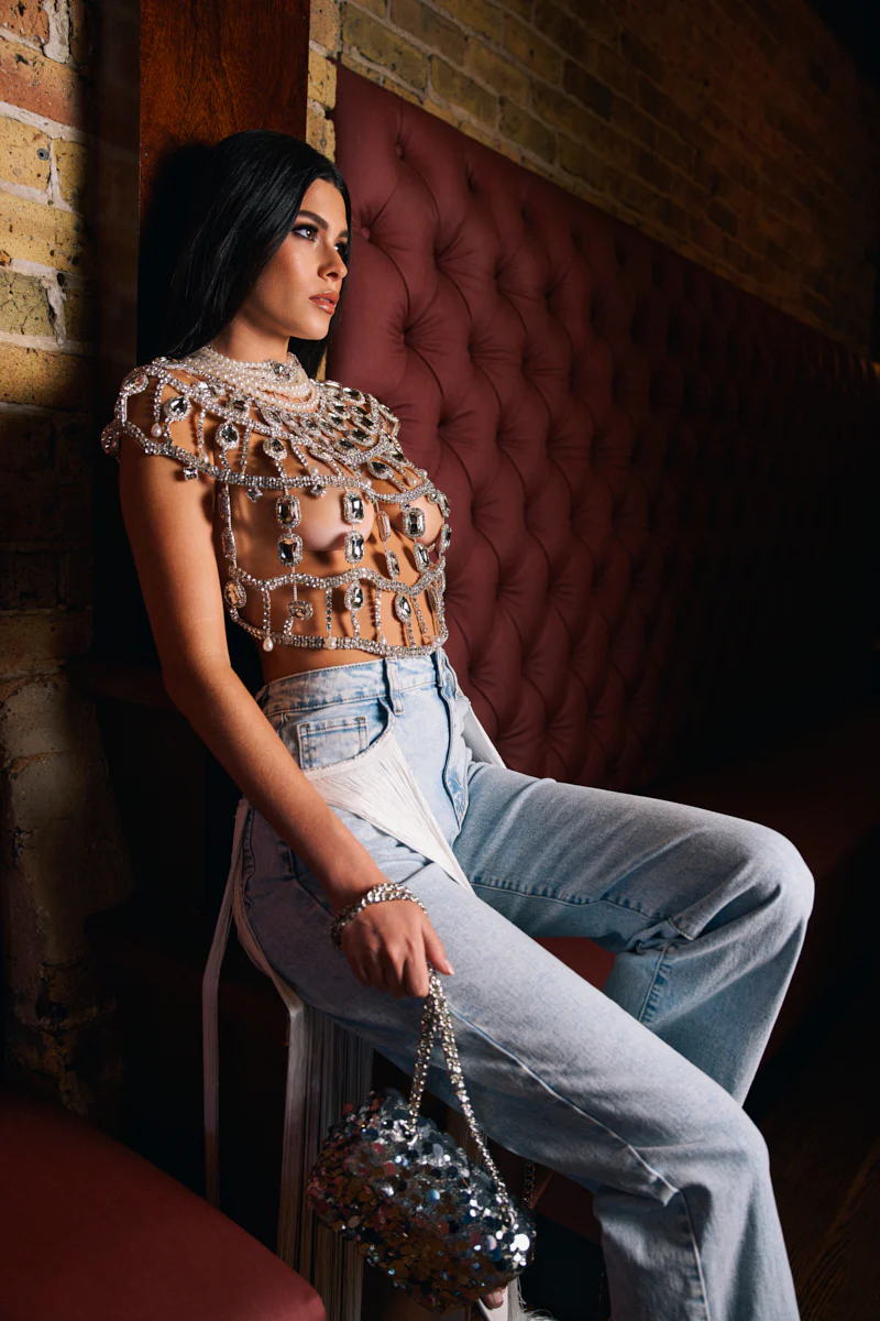 RUBY QUEEN RHINESTONE BLOUSE - Image 2