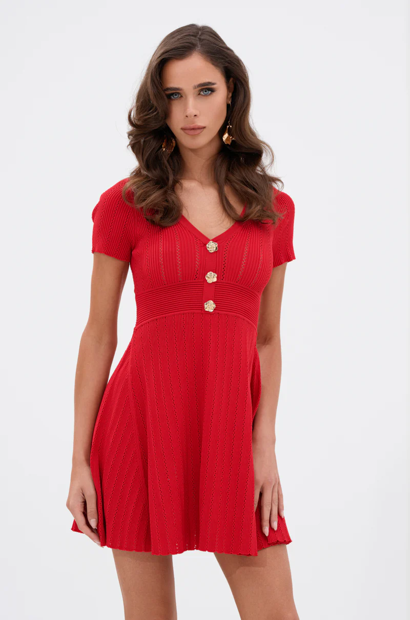 RUBY RED MINI DRESS