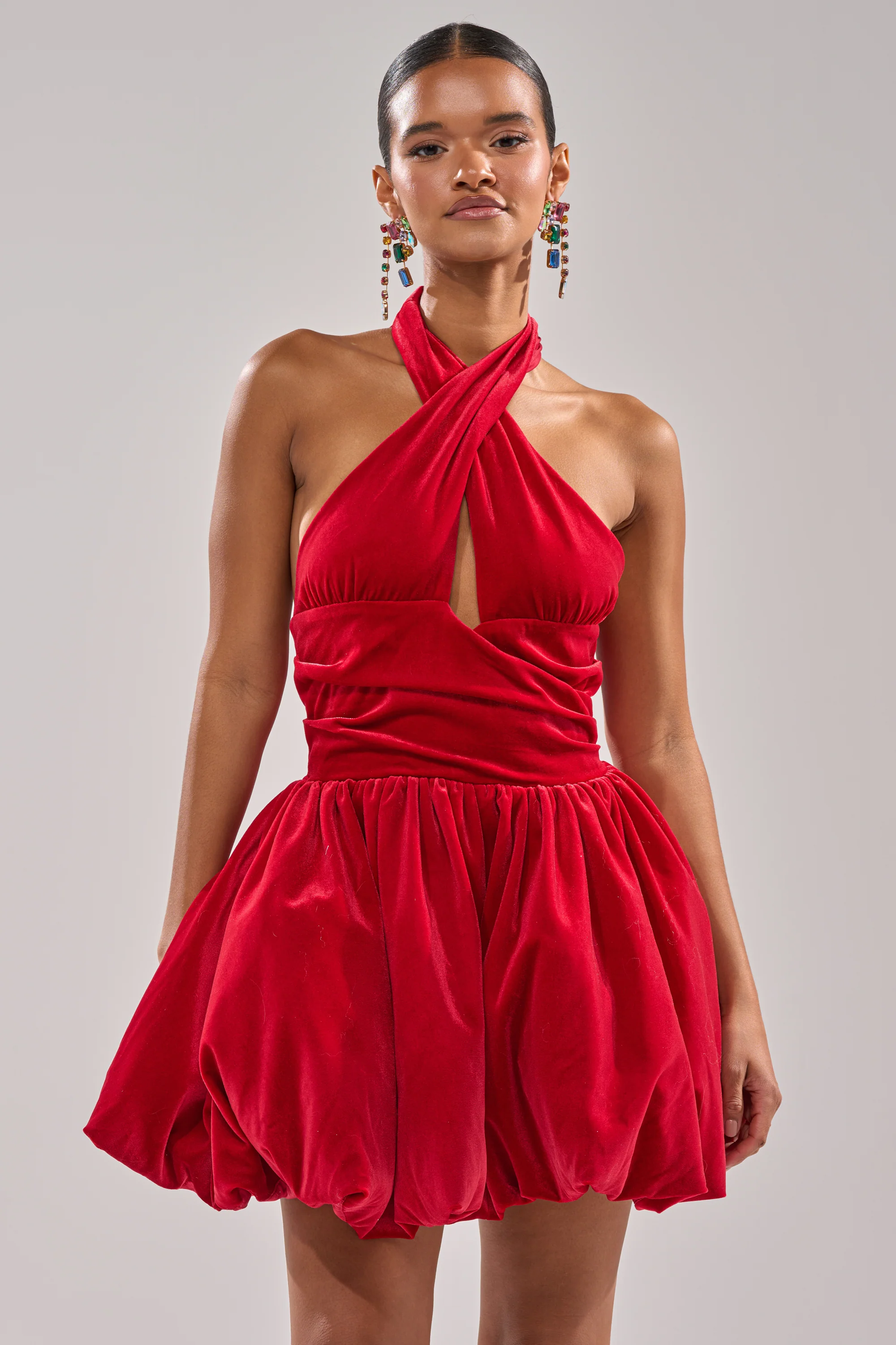 RUBY ROSE VELVET MINI DRESS - Image 2