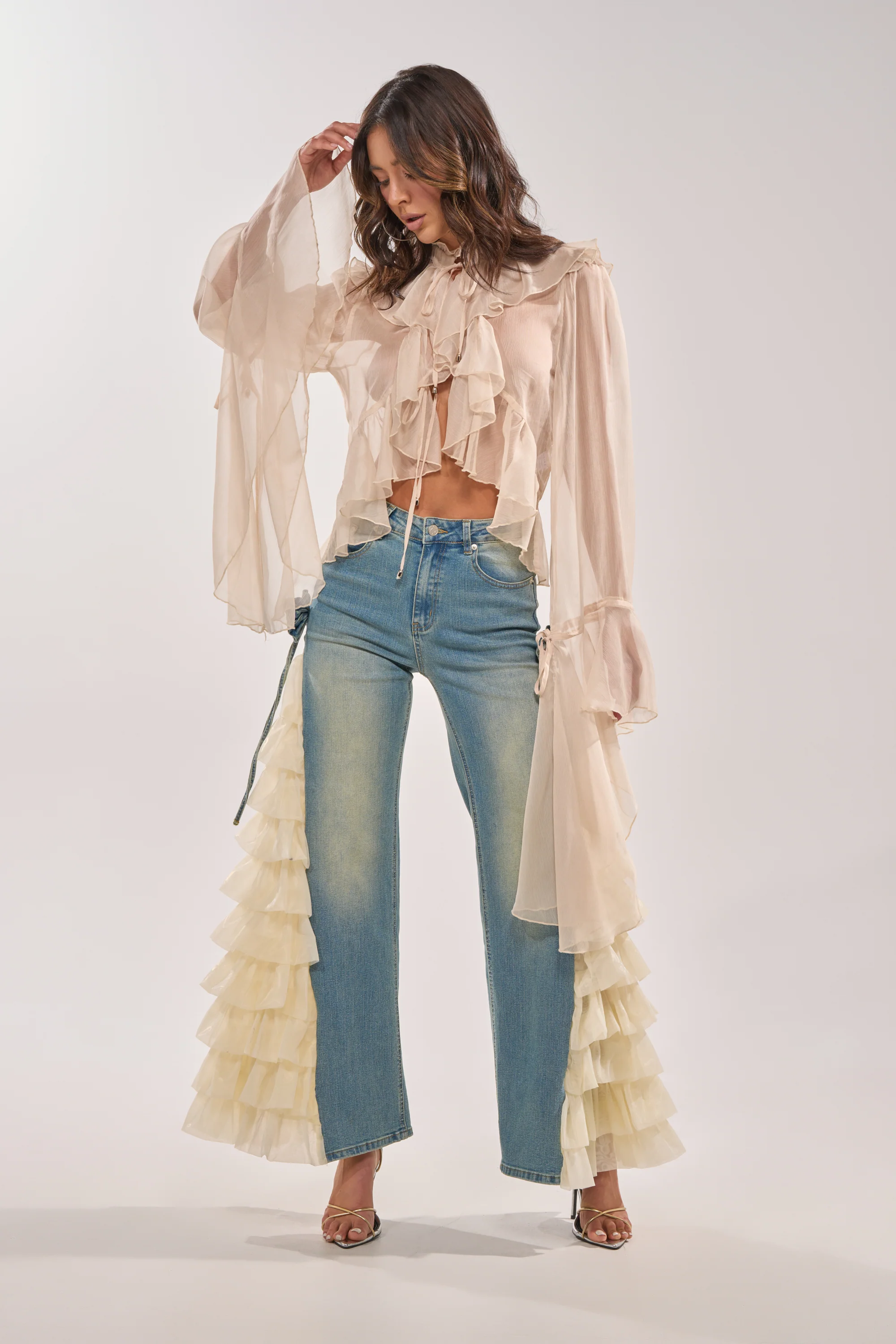 RUFFLE CITY STRAIGHT LEG DENIM - Image 10