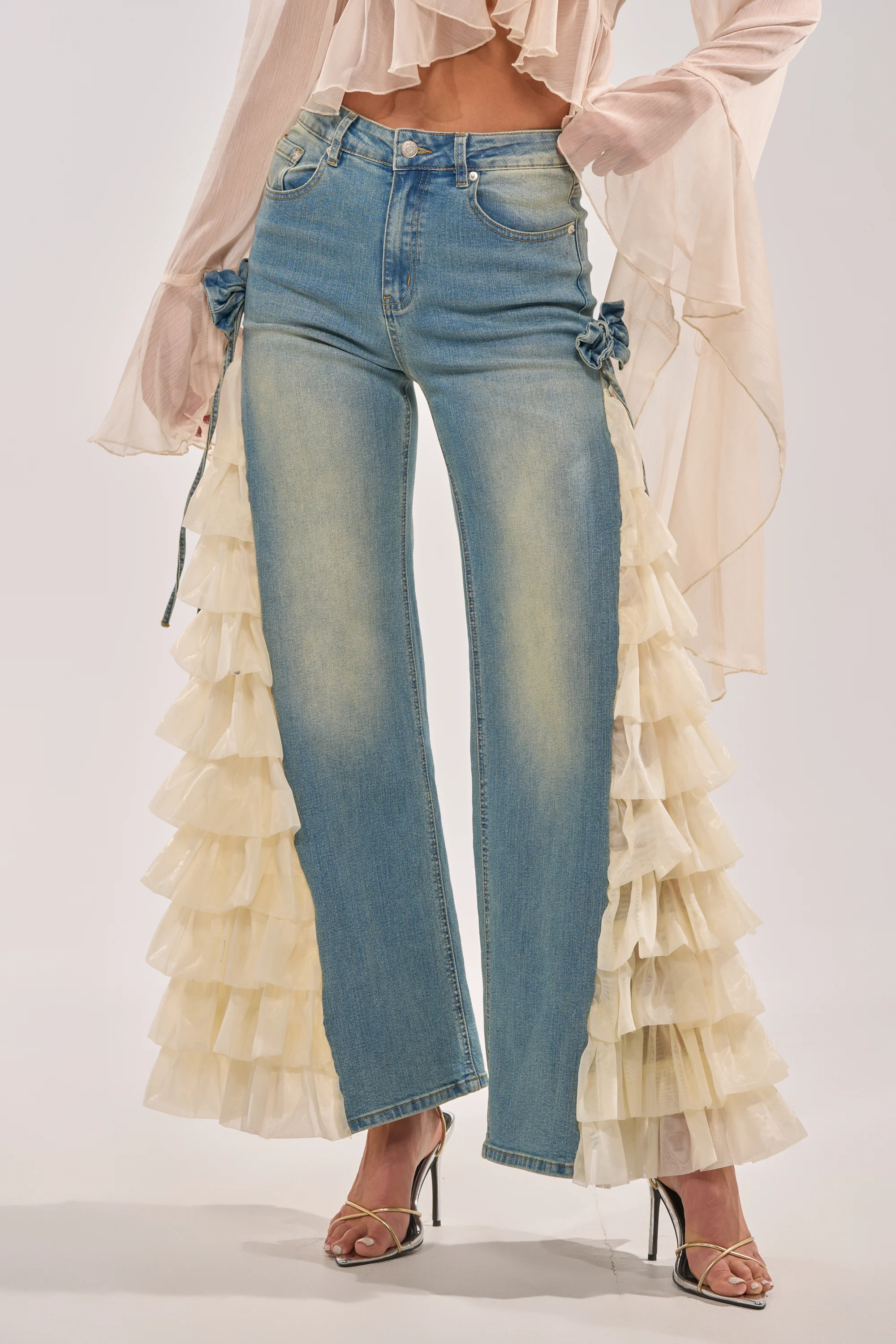RUFFLE CITY STRAIGHT LEG DENIM - Image 3
