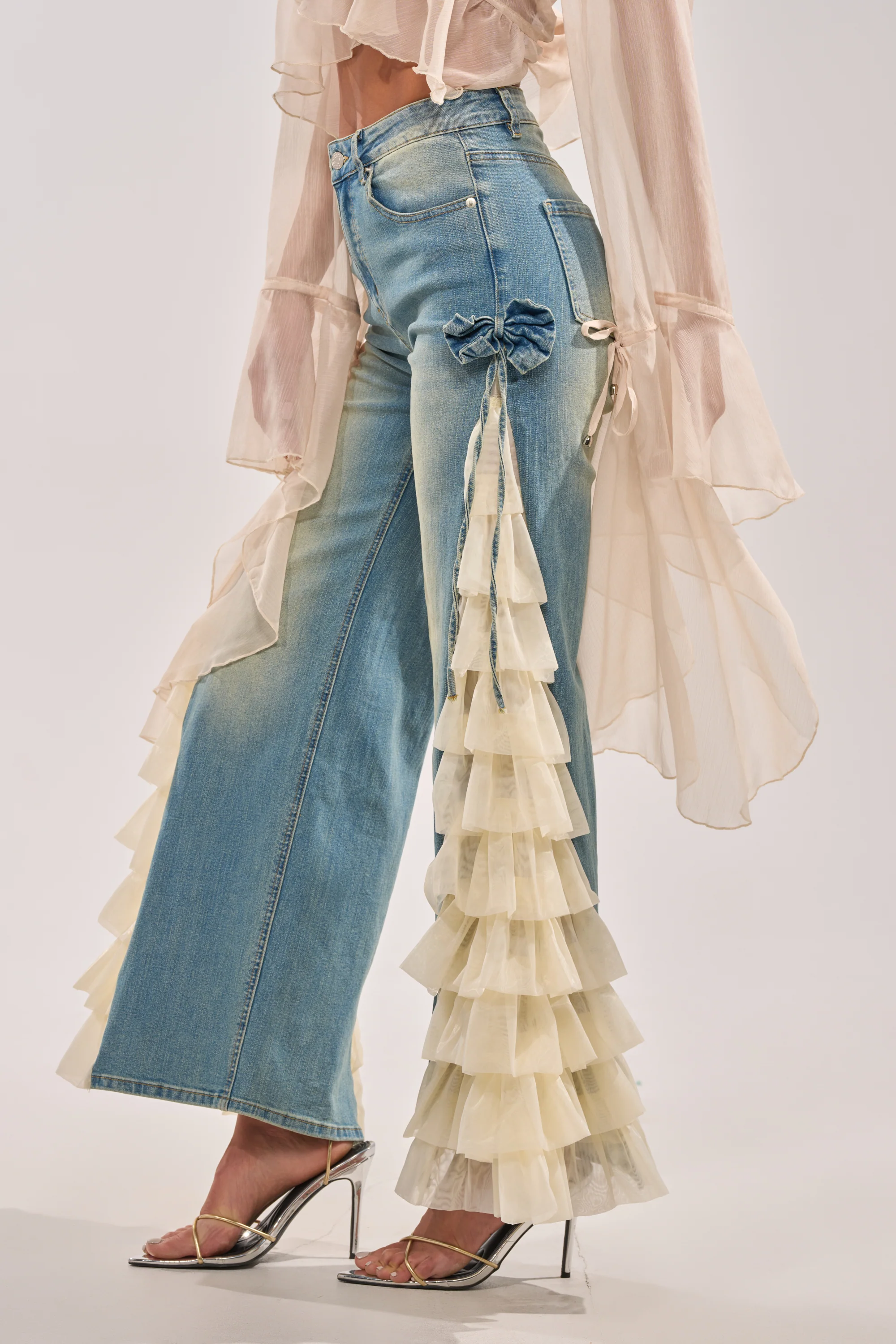 RUFFLE CITY STRAIGHT LEG DENIM - Image 6