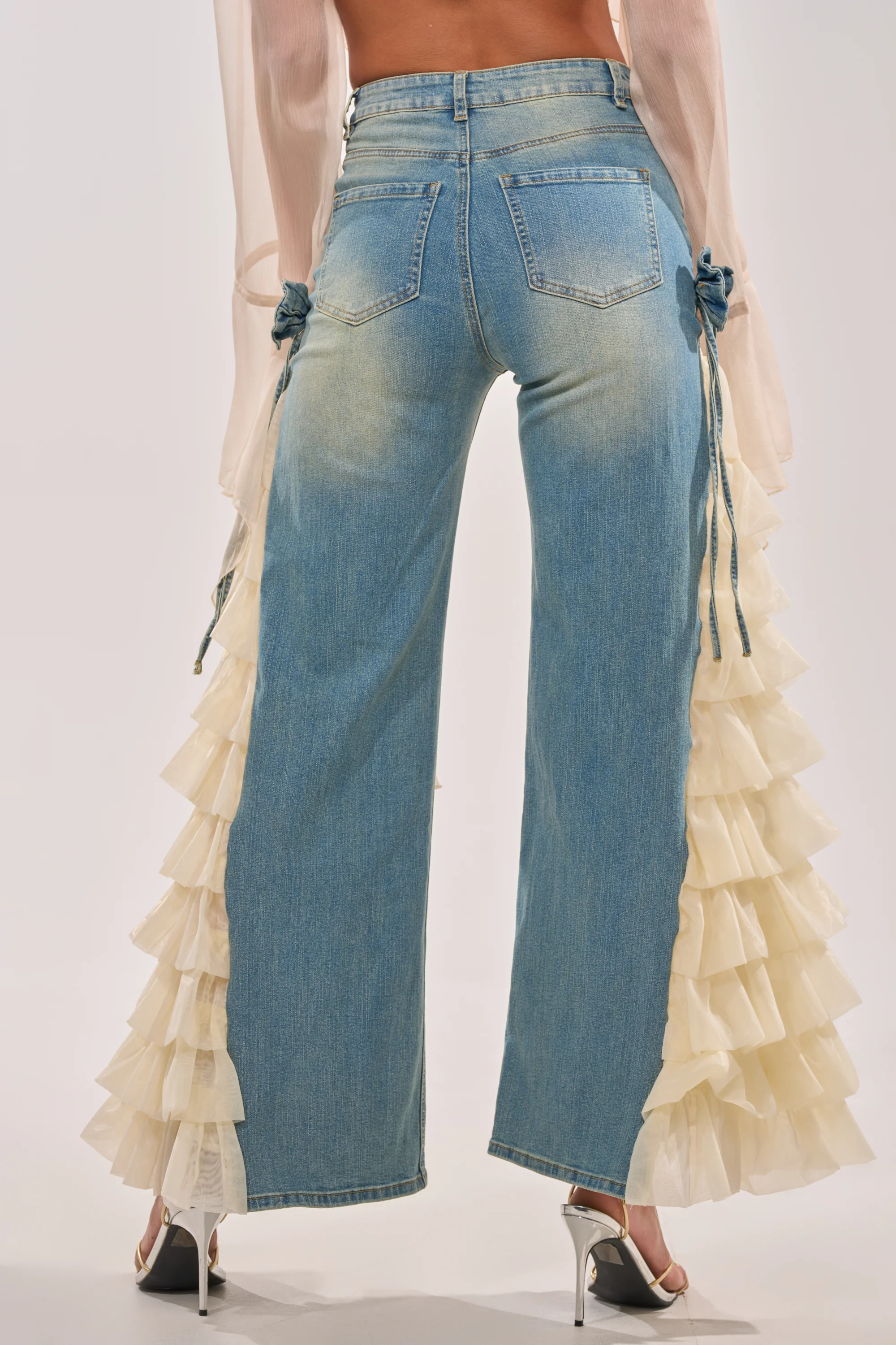 RUFFLE CITY STRAIGHT LEG DENIM - Image 7