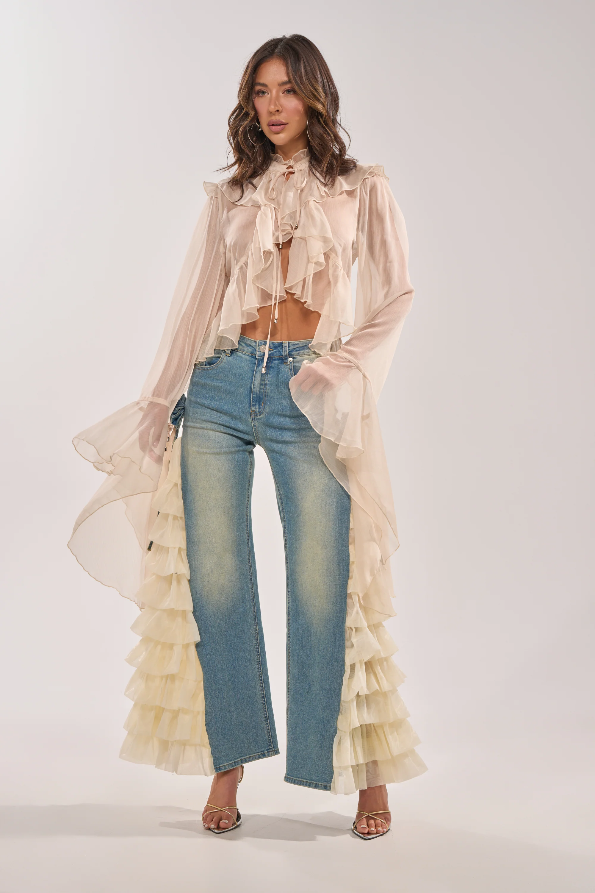 RUFFLE CITY STRAIGHT LEG DENIM - Image 8