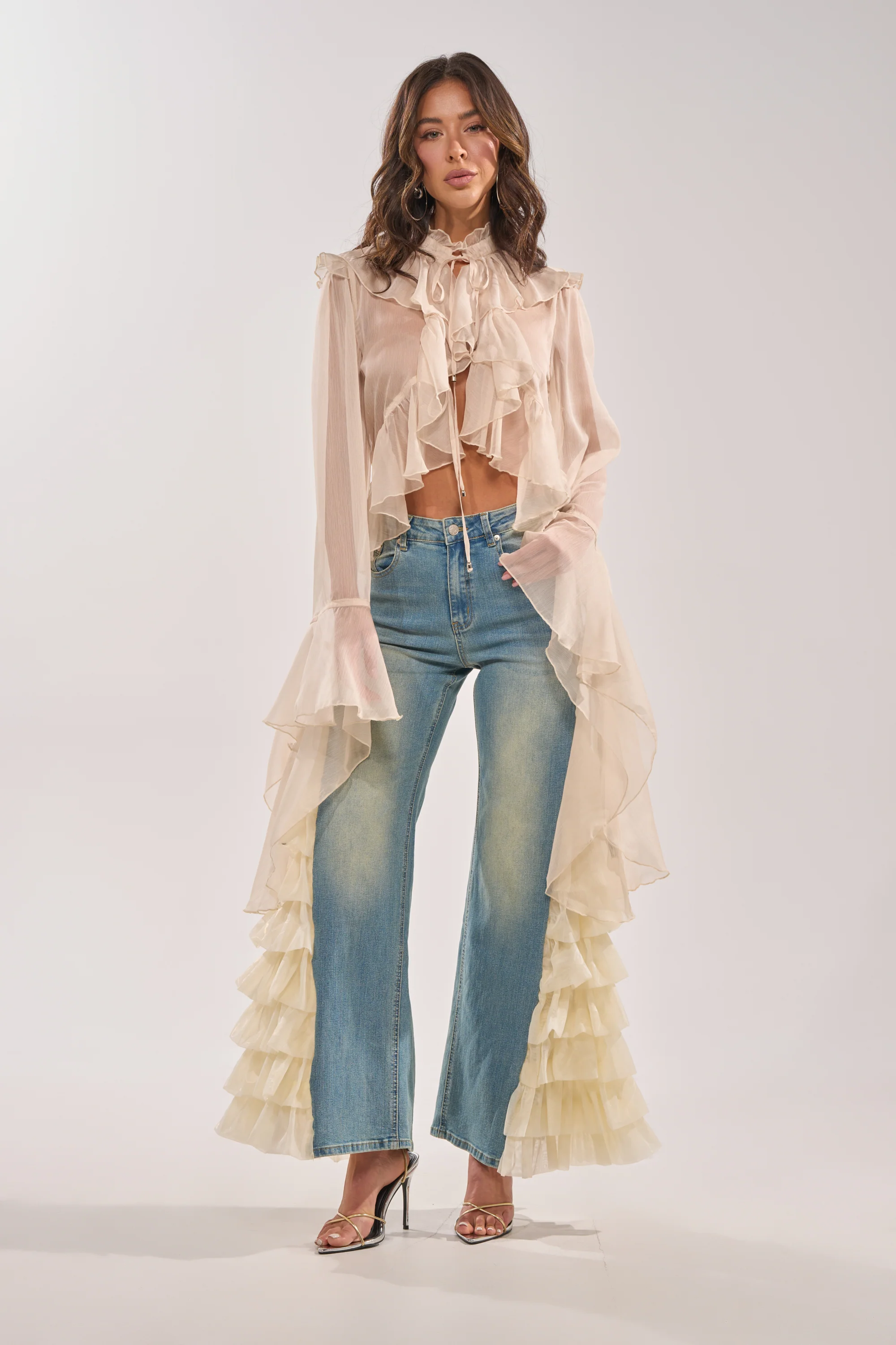 RUFFLE CITY STRAIGHT LEG DENIM - Image 9