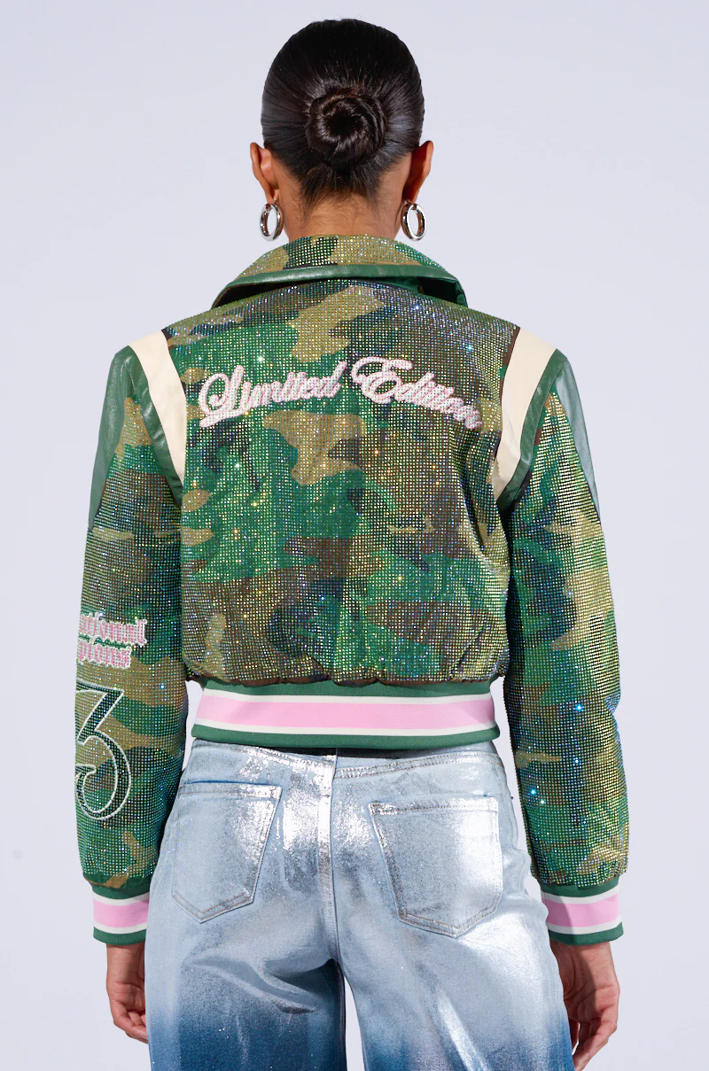 RUN FOR YOUR MONEY EMBELLISHED BOMBER - Image 6