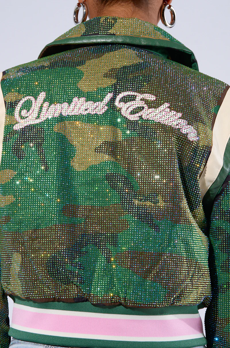 RUN FOR YOUR MONEY EMBELLISHED BOMBER - Image 9