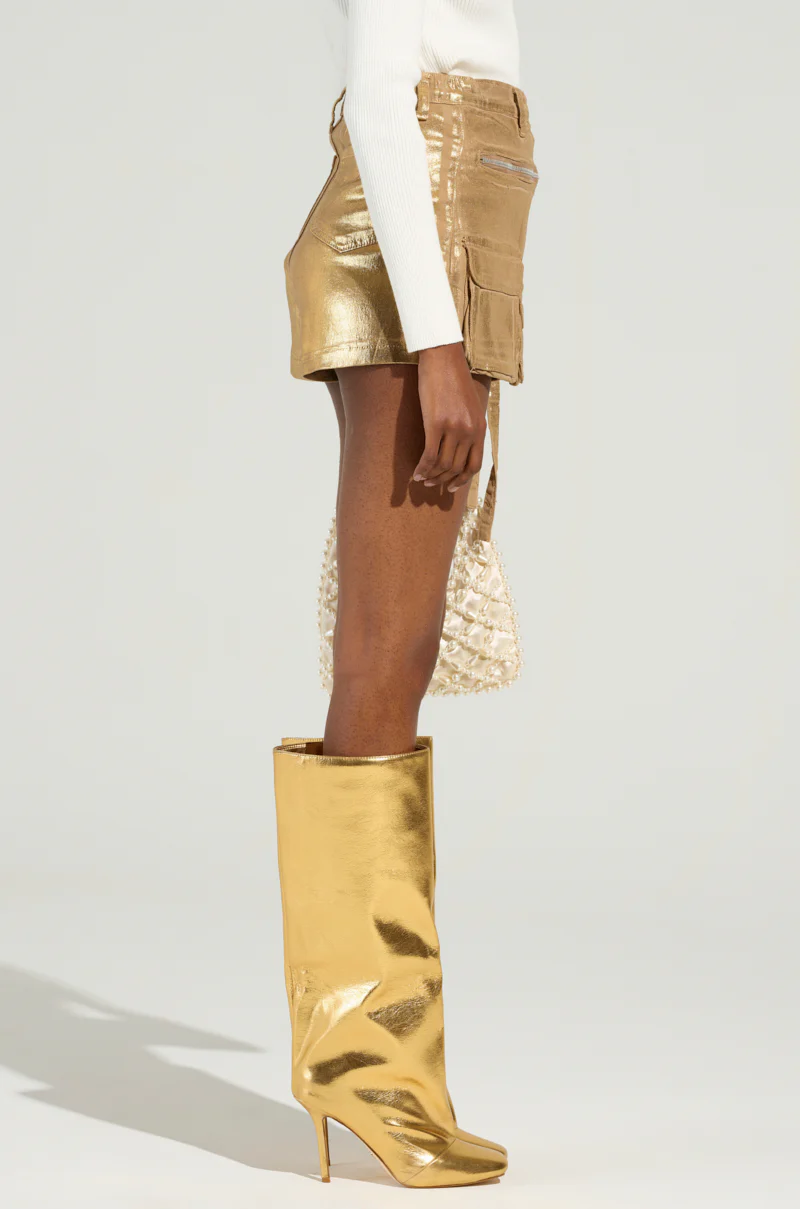RUNAWAY METALLIC DENIM SHORTS - Image 4