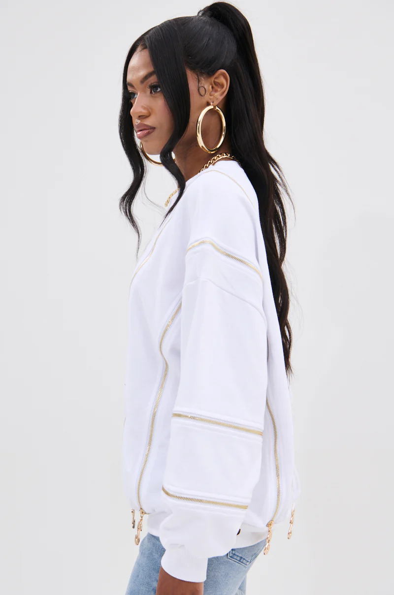 SABRINA ALL OVER ZIPPER SWEATSHIRT - Image 7