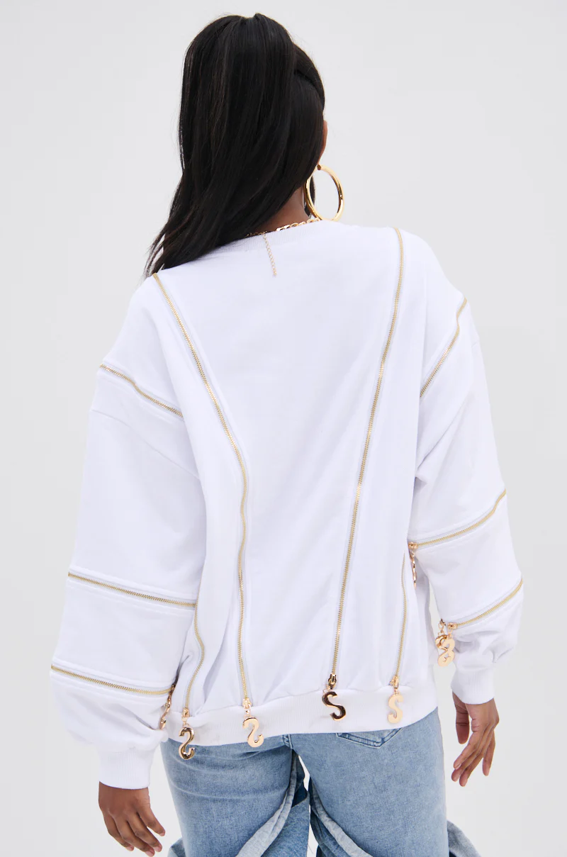 SABRINA ALL OVER ZIPPER SWEATSHIRT - Image 8